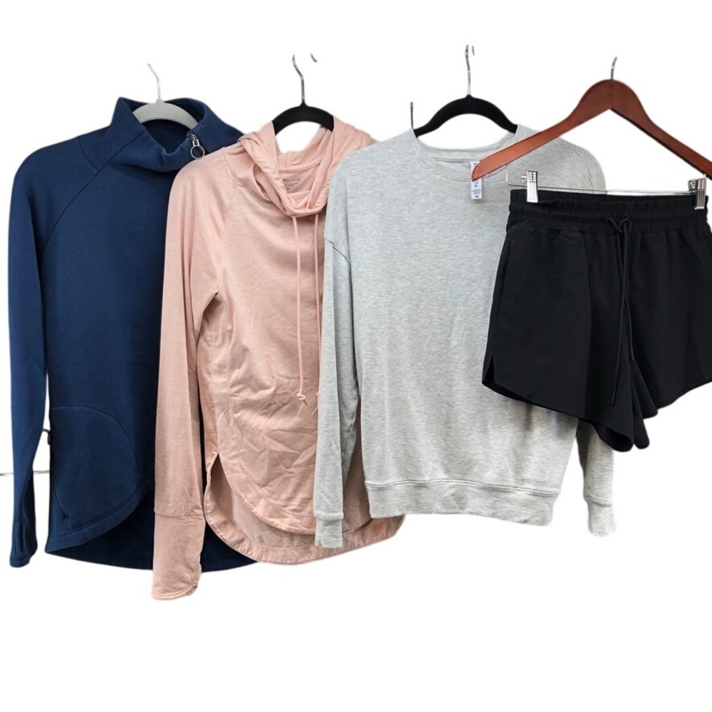Athleta Activewear Lot Womens XS Multi Pullover Hoodie Sweatshirt Shorts Gym